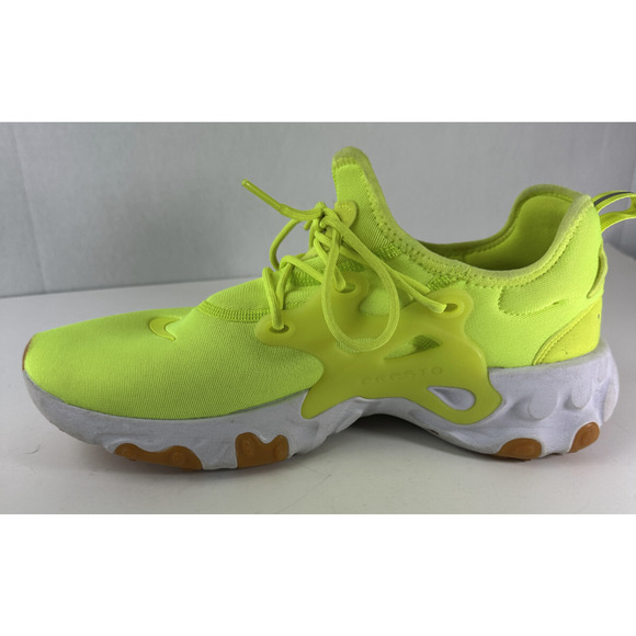 Nike Running Shoes Men's Size 11 React Presto AV2605-702 Neon Yellow Volt White - Picture 8 of 16